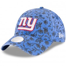 Women's New York Giants New Era Royal Floral Peek 9TWENTY Adjustable Hat 3066833